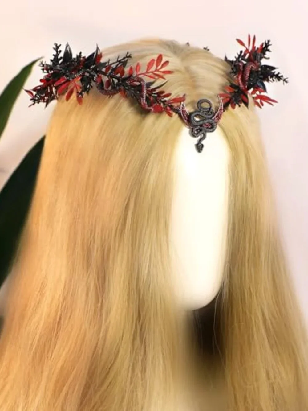 Medusa Snake Flower Crown Gothic Headpiece Dark Elf Circlet Halloween Costume